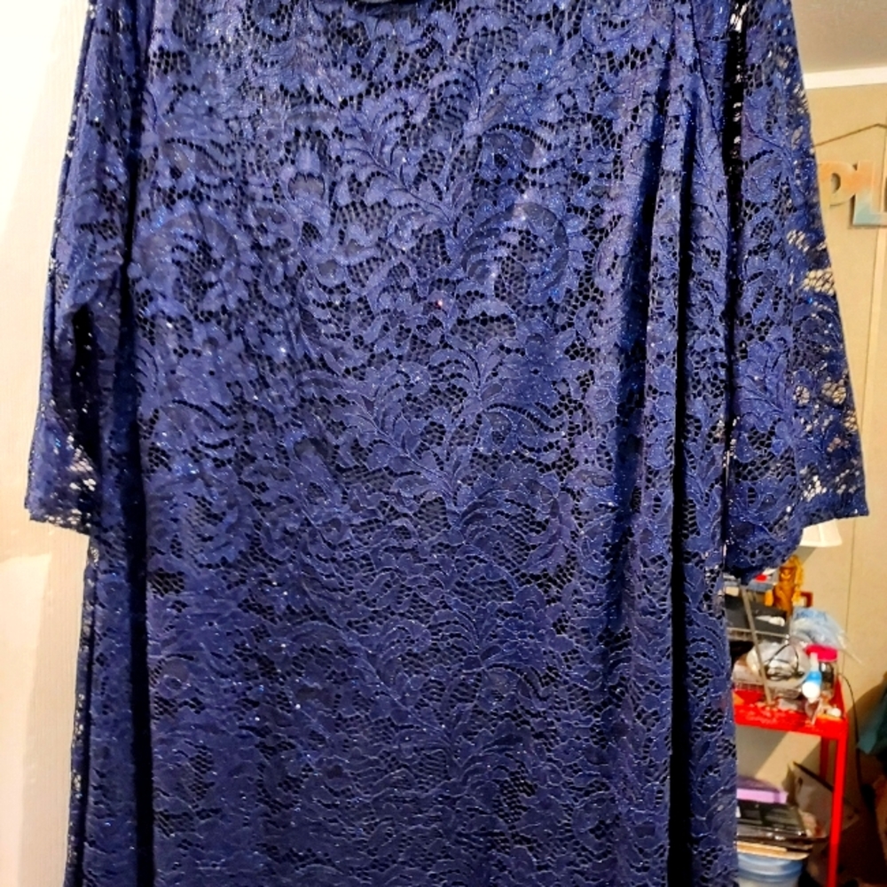 Blue evening dress